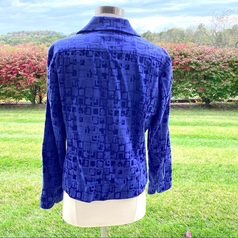 Chico’s Button Front Blue Jacket - Picture 9 of 14